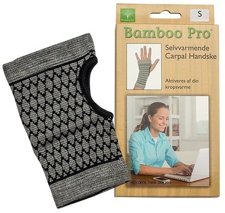 Bamboo Pro Carpal Handske  Str    Selvvarmende 1stk