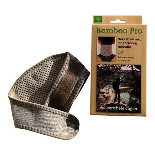 Bamboo Pro Nakkebind Grå    Magneter Og Turmalin   Magneter 2000 Gauss