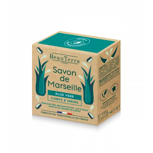 Beau Terra Marseille Sæbe Bar Aloe Vera  100g