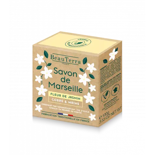 Beau Terra Marseille Sæbe Bar Jasmin Flower  100g