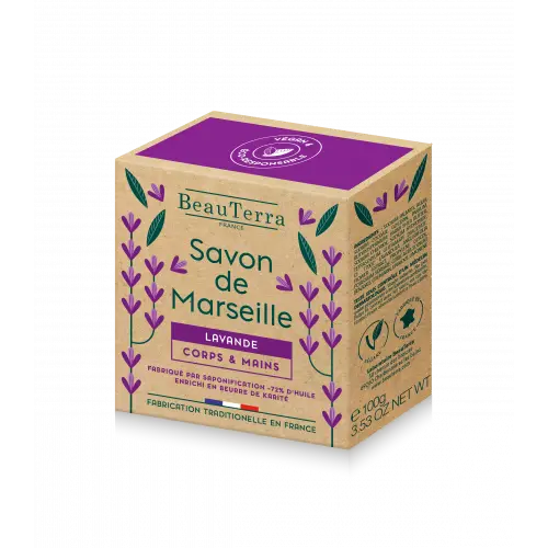 Beau Terra Marseille Sæbe Bar Lavender  100g