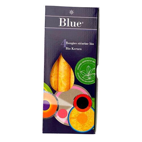 Blue Stearinlys Bio Gul   Stk