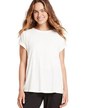 Boody Downtime Lounge Top Hvid Str