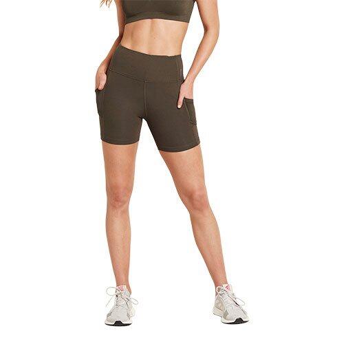 Boody   Quot  High-waist Shorts Dark Olive Str    Motivate