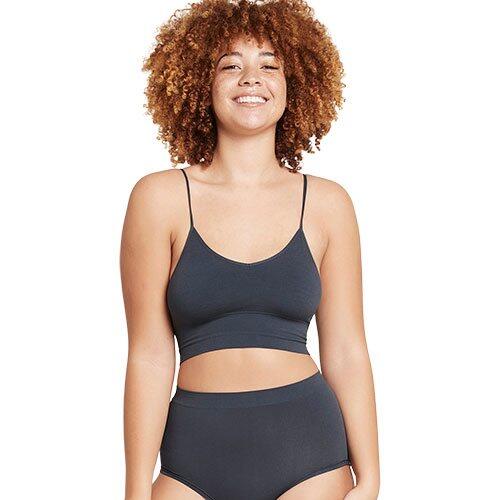 Boody Ribbed Low Back Bra Storm Str    Lyolyte
