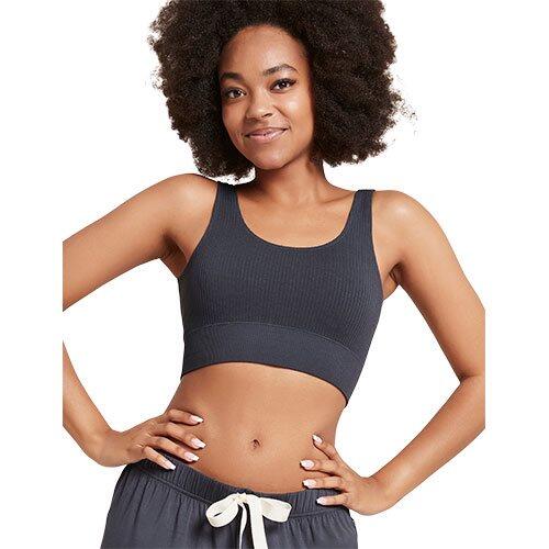 Boody Ribbed Seamless Bra Dove Str Xs Stk