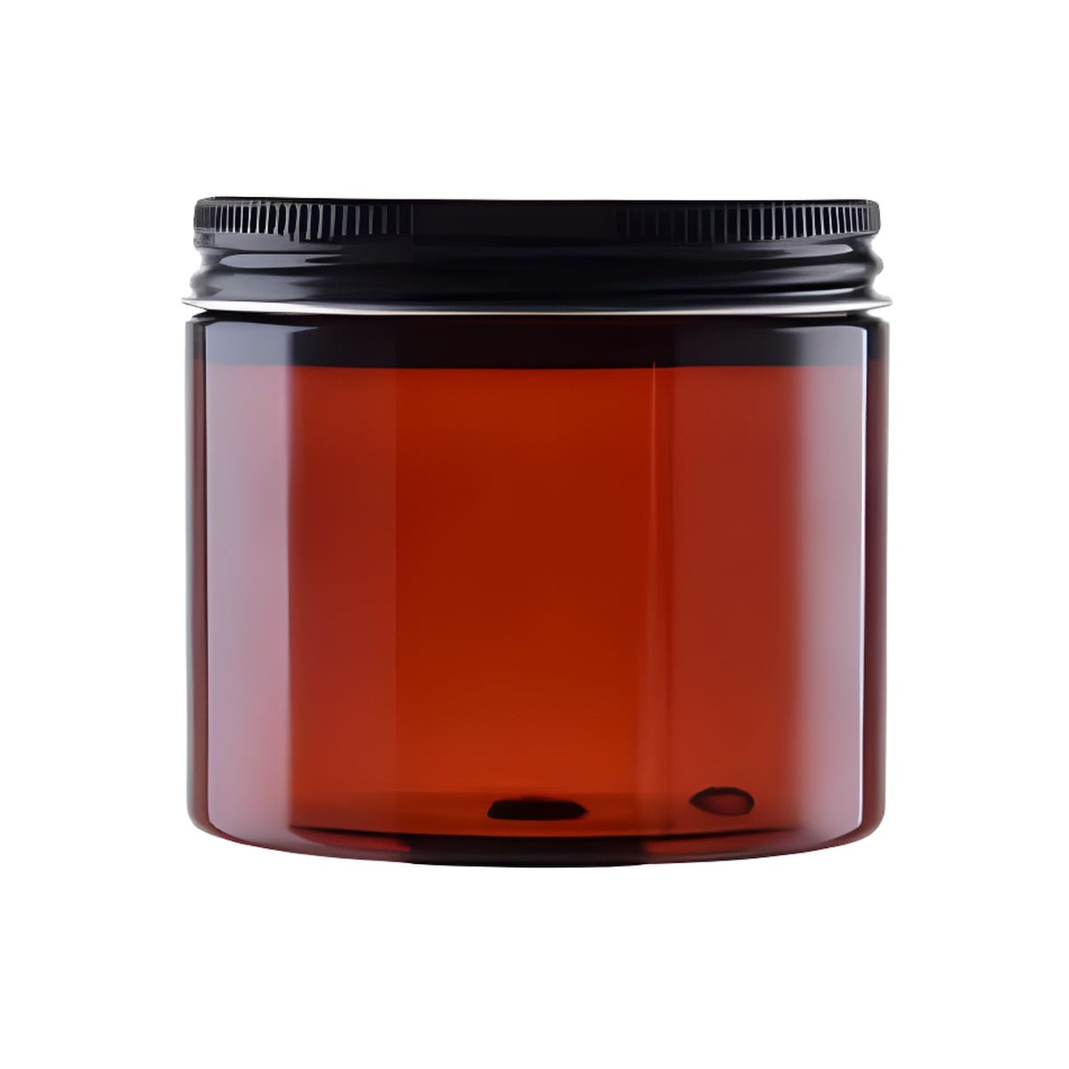 200 Ml  Brun Pet Bøtte Med Sort Alu Låg