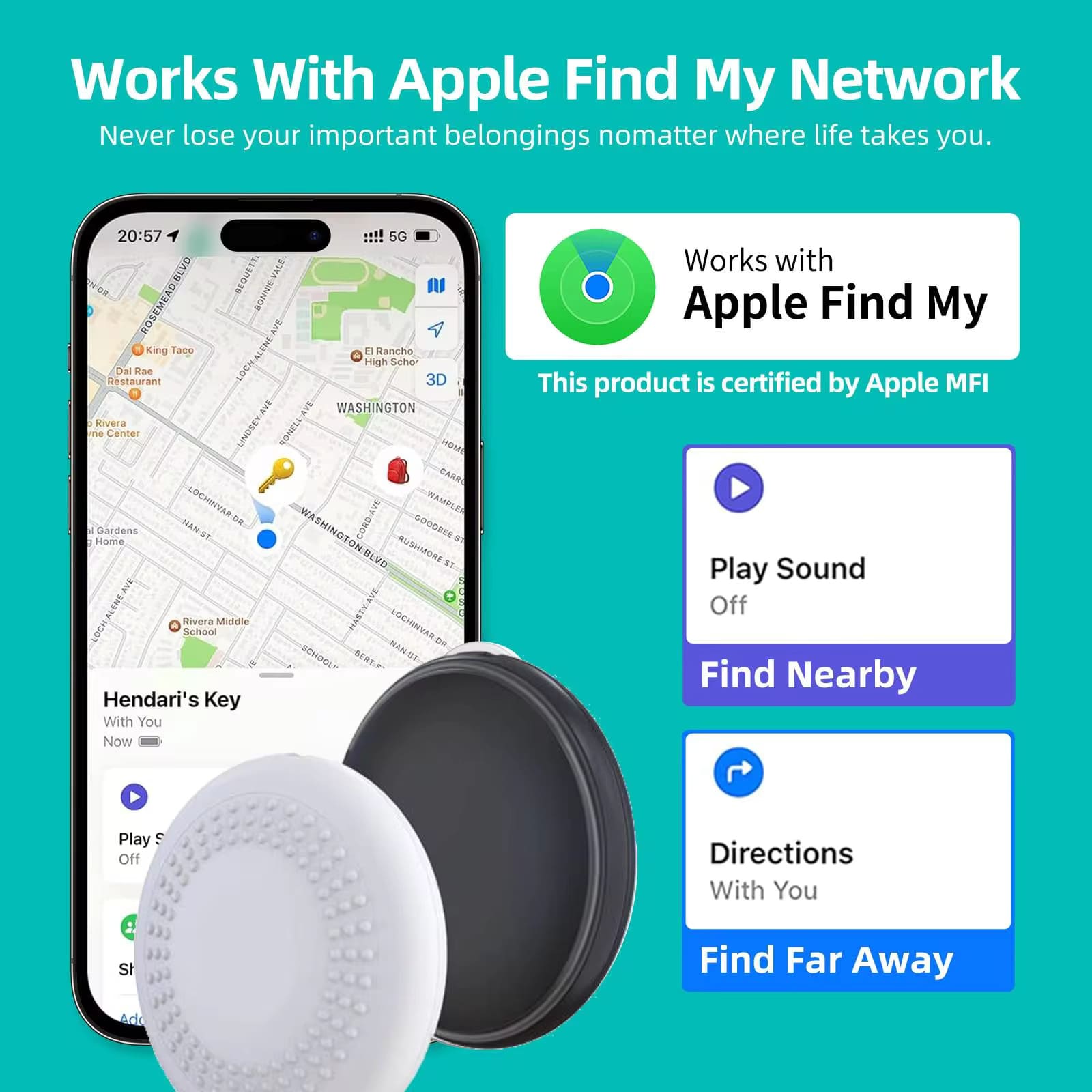 Busters Gps Tracker  Find My Tag Hvid