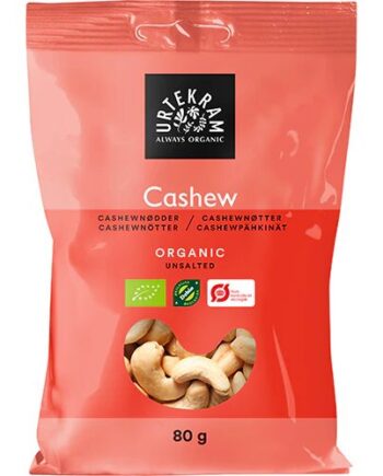 Cashewnødder Hele øko  80 Gram