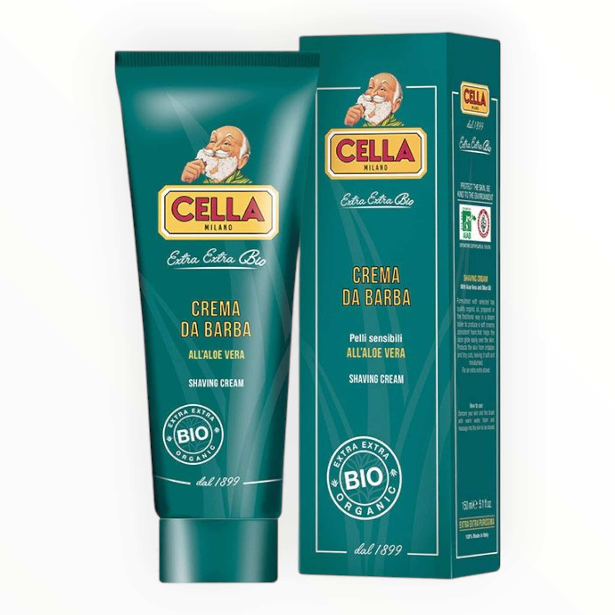 Cella Milano Bio Barbercreme Aloe Vera 150 Ml
