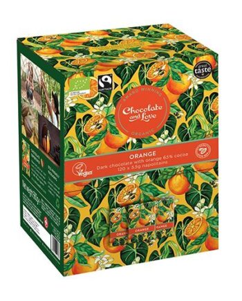 Chocolate And Love Orange Dispenser Box  120     5g Chokolader     660g