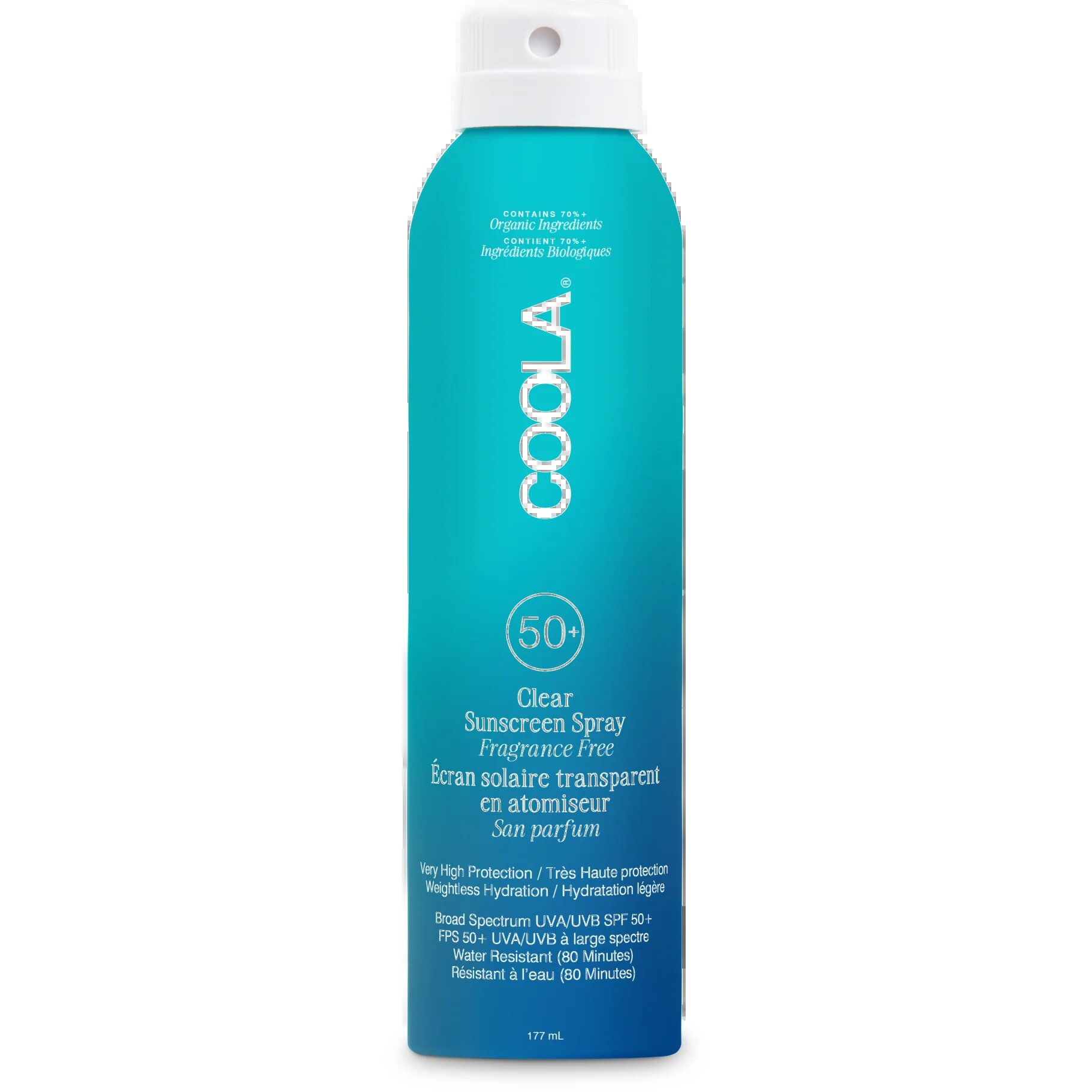 Clear Sunscreen Spray Spf 50 Uden Parfume 177 Ml