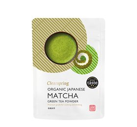 Clearspring Matcha Grøn Te Pulver   40g     Pose Hvid Grøn