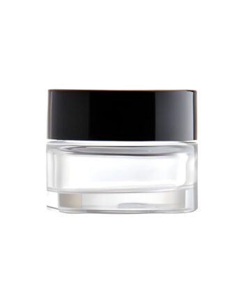15 Ml  Klar Glas Creme Bøtte Med Sort Låg