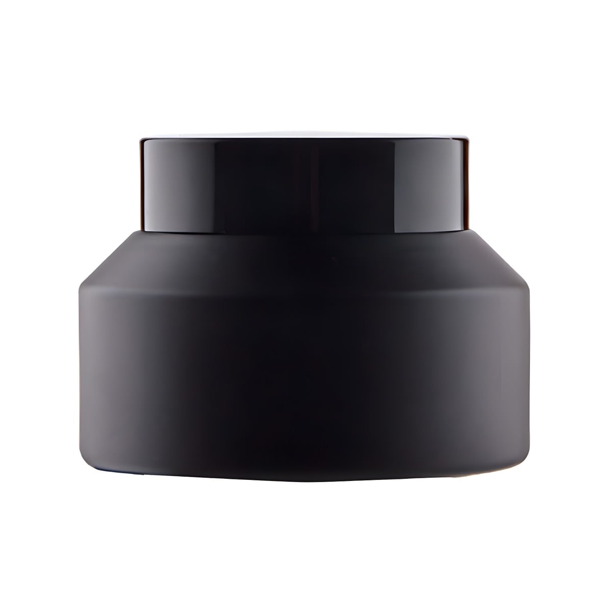 100 Ml Sort Glas Creme Bøtte Med Sort Låg