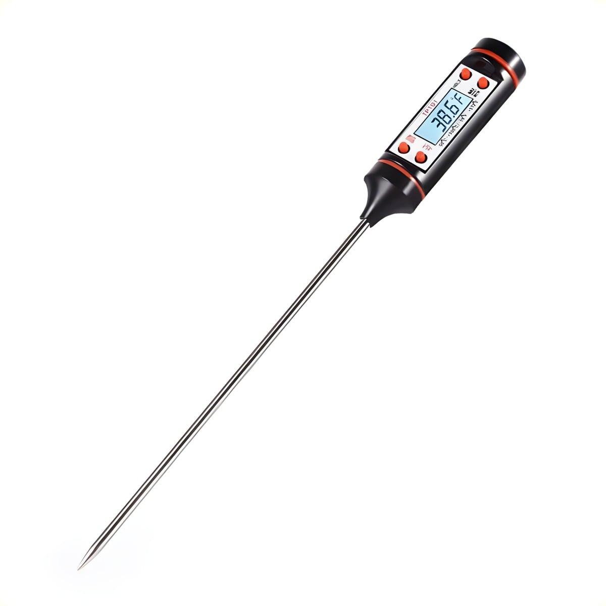 Digitalt Madtermometer Sort Måleområde -50 Til 300 Præcision - Grad Hedenhus Celsius Fahrenheit Auto Sluk Batteri Inkl