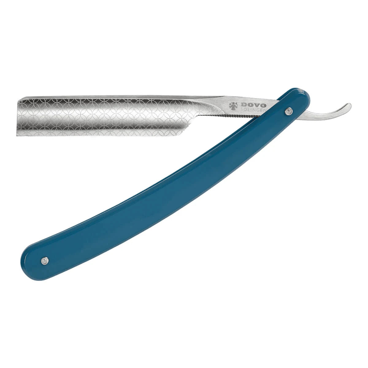 Dovo Solingen Straight Razor      Square Point  Runde  Blå Akryl