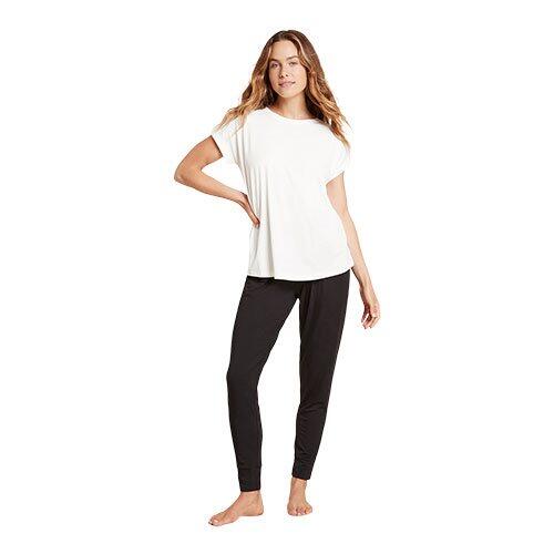 Downtime Lounge Top Hvid Str Xs Stk