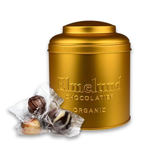 Elmelund Tin Guld 15 Stk Ass  Fyldte Chokolader    150g