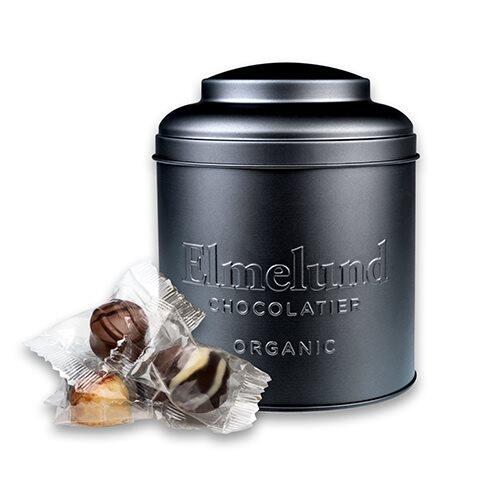 Elmelund Tin Sort 15 Stk Ass  Fyldte Chokolader    150g