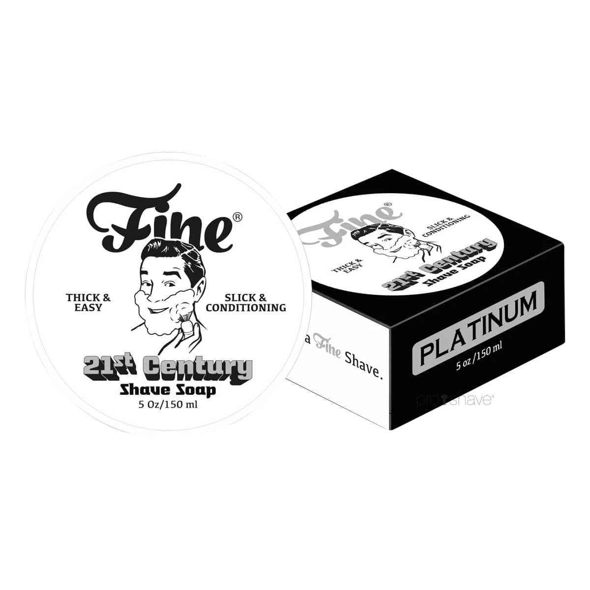 Fine Accoutrements Platinum Barbersæbe   Skål  150 Ml