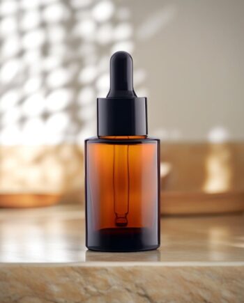 Flaske Med Låg 30 Ml Brun Glas  Sort Pipettelåg      Cm Høj      Cm Diameter Hedenhus Robust Glas  Nem Dosering