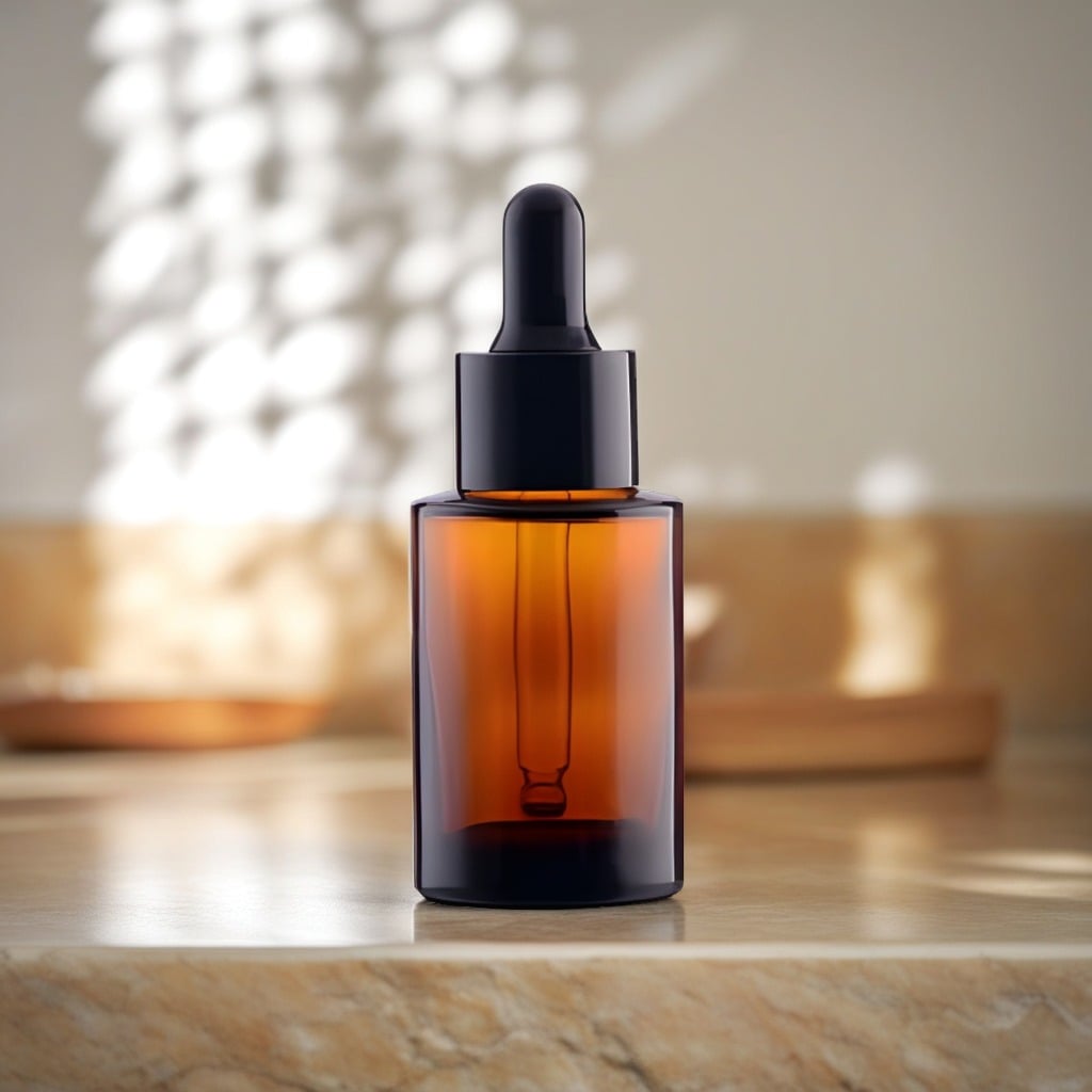 Flaske Med Låg 30 Ml Brun Glas Sort Pipettelåg Cm Høj Cm Diameter Hedenhus Robust Glas Nem Dosering