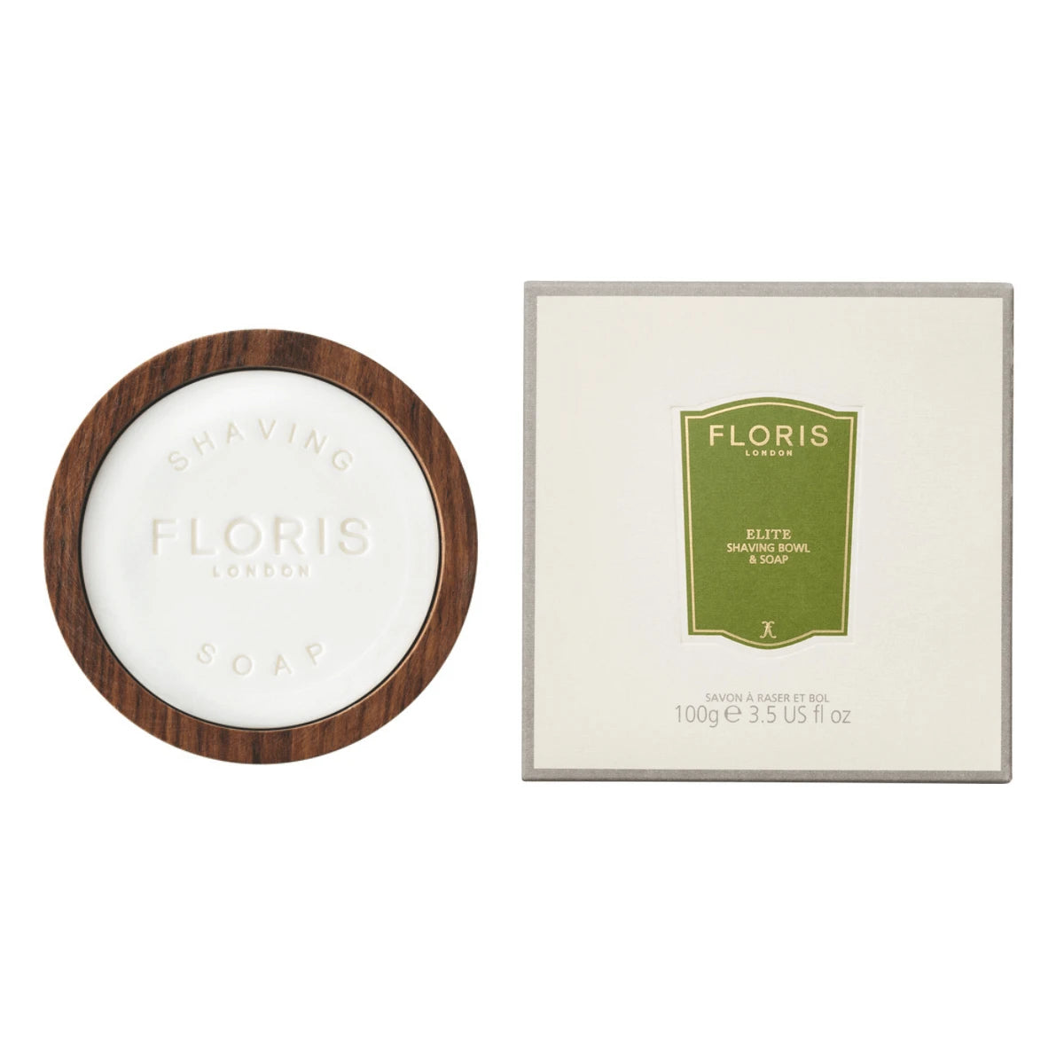 Floris London Elite  Barbersæbe   Træskål  100 Gr