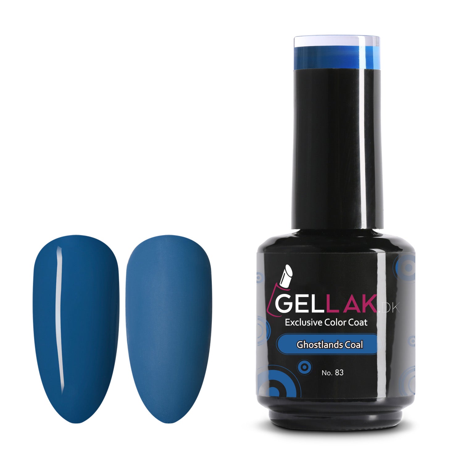 Gel Neglelak Blå 15 Ml Ghostlands Coal No 83 Gellak Dk