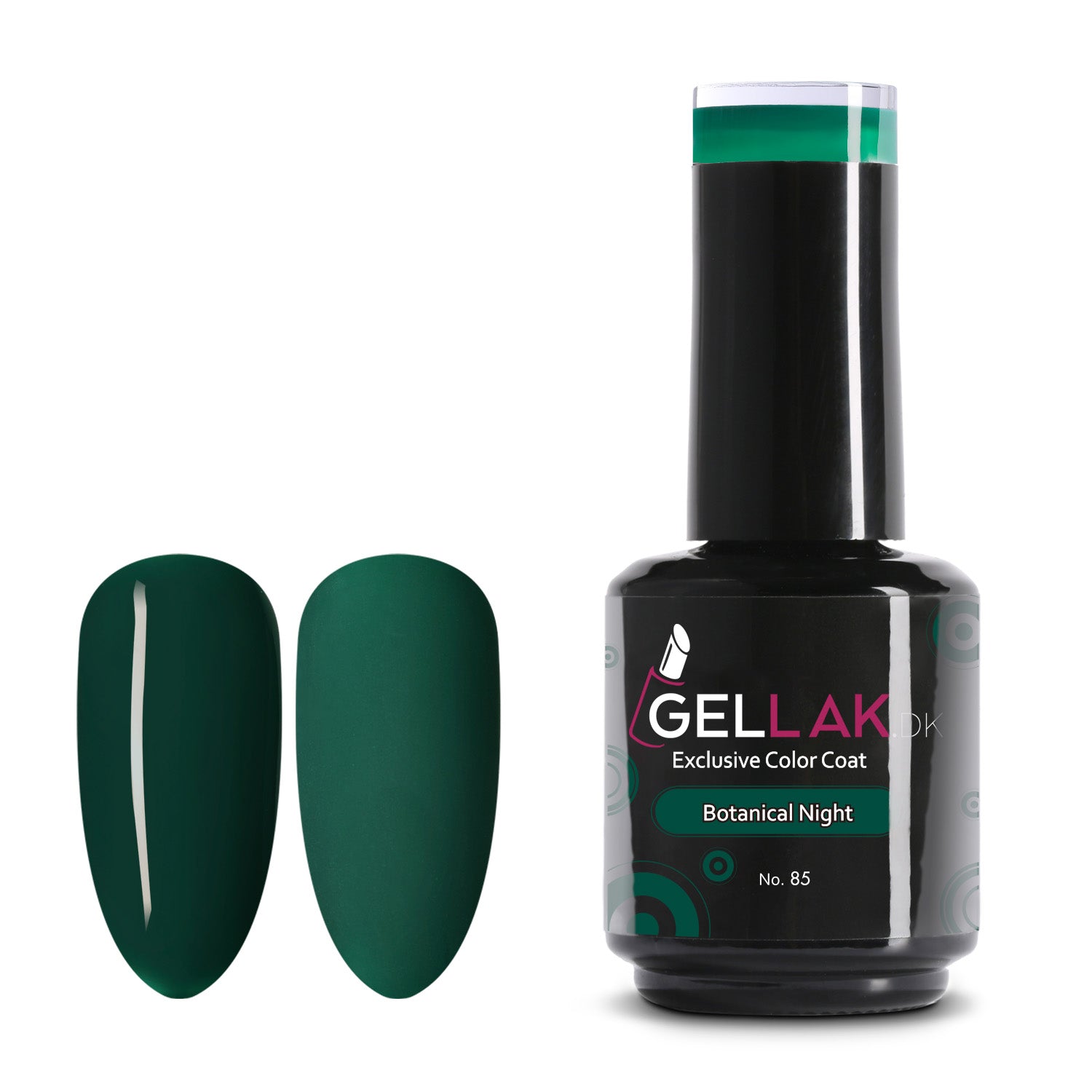 Gel Neglelak Grøn 15 Ml Botanical Night No 85 Gellak Dk