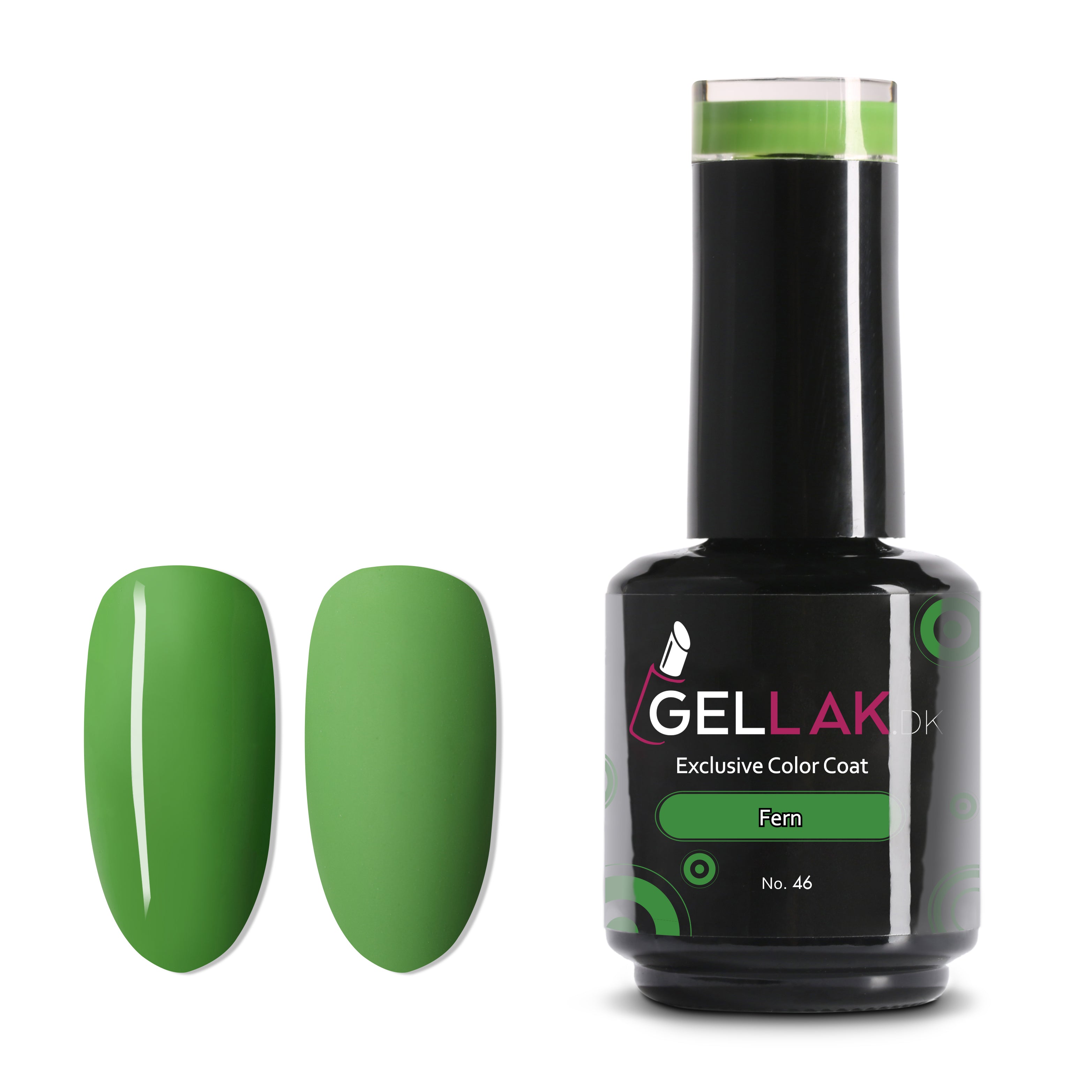 Gel Neglelak Grøn   15 Ml   Fern No  46   Gellak Dk
