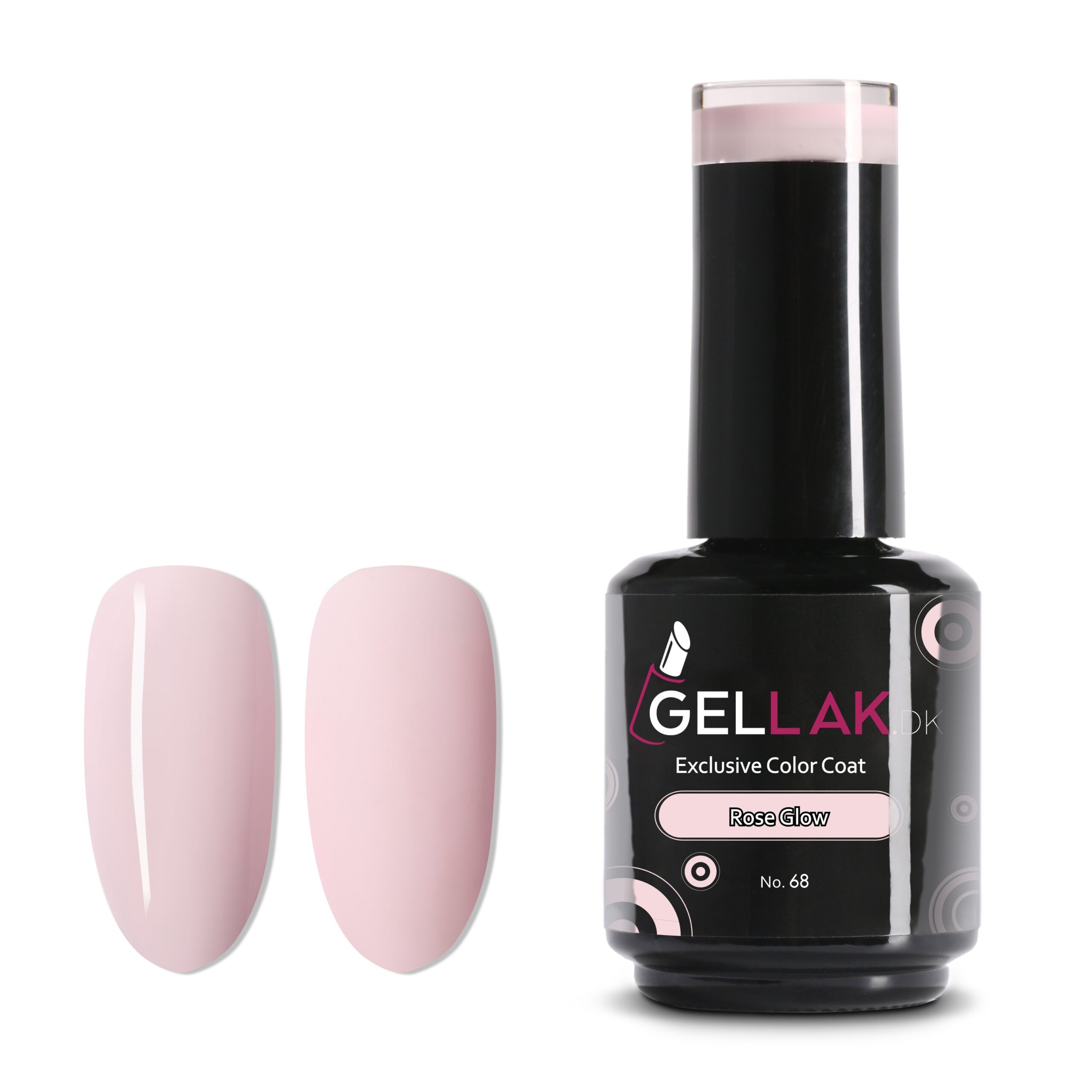 Gel Neglelak Lyserød 15 Ml Rose Glow No 68 Gellak Dk