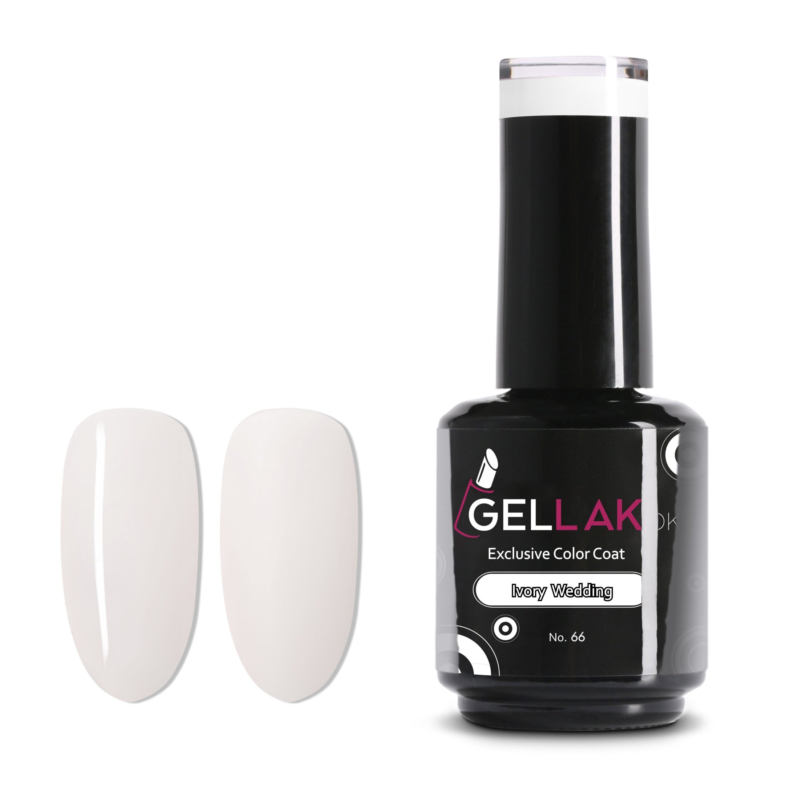 Gel Neglelak Mælkehvid 15 Ml Ivory Wedding No 66 Gellak Dk