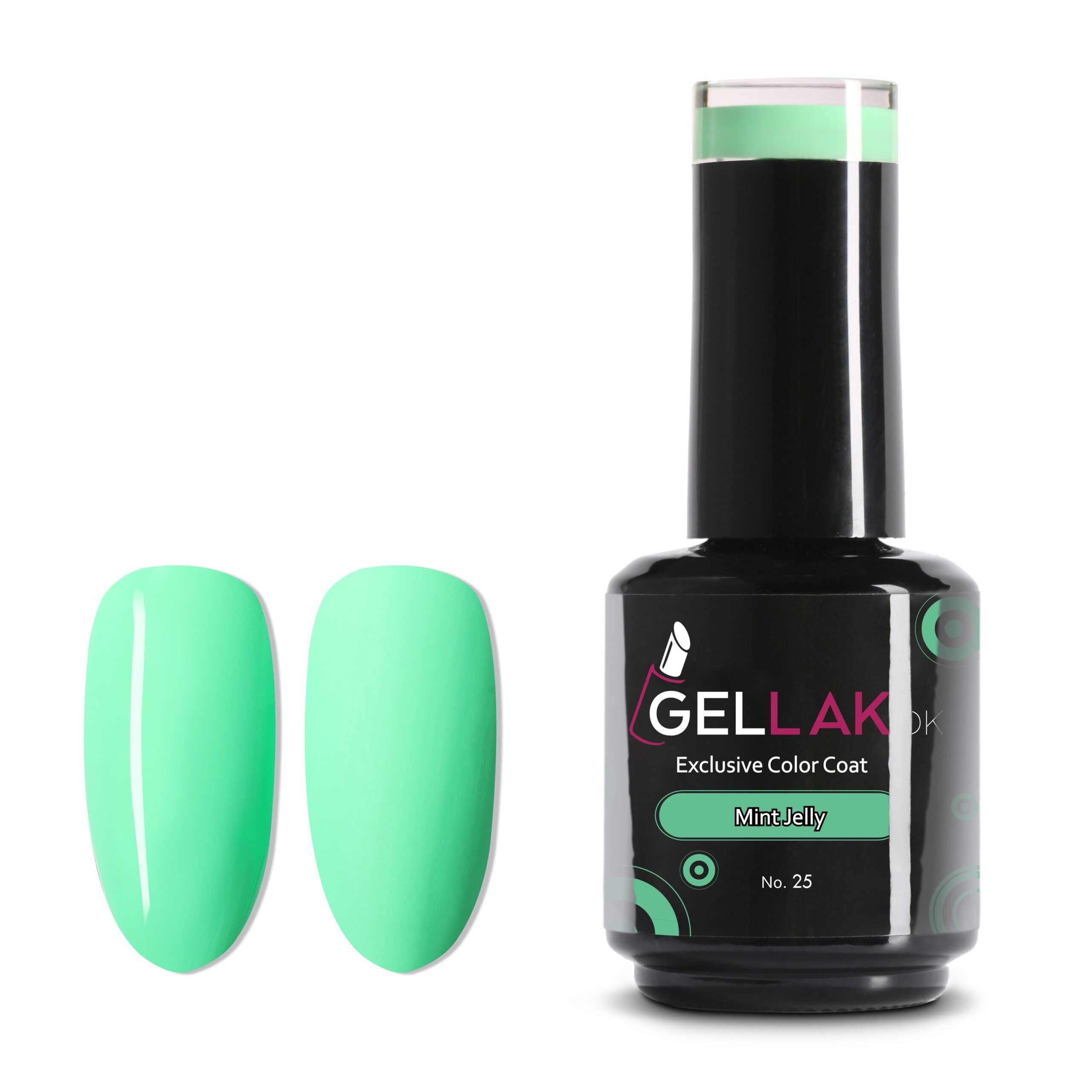 Gel Neglelak Mintgrøn 15 Ml Mint Jelly No 25 Gellak Dk