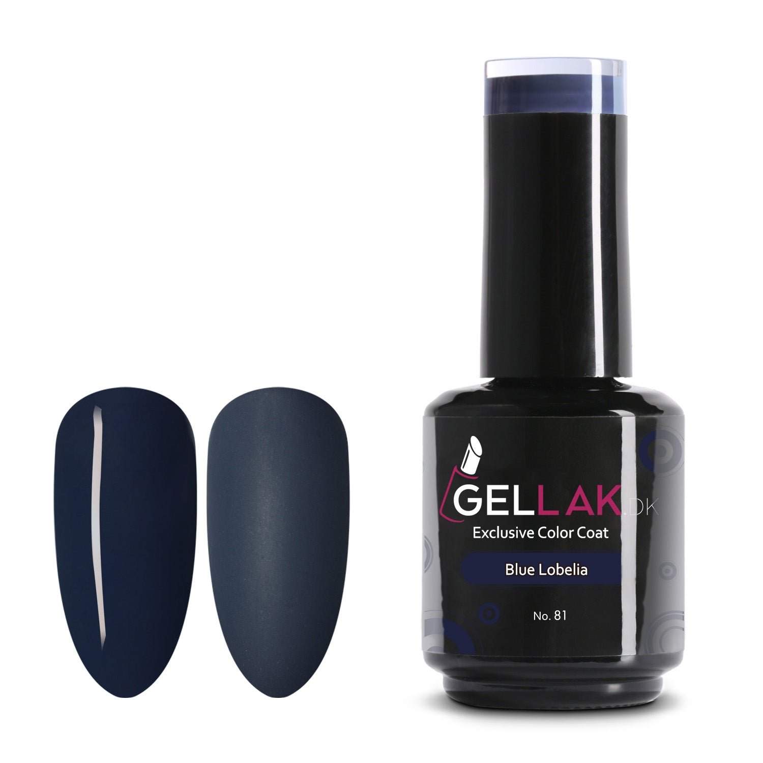 Gel Neglelak Mørkeblå 15 Ml Blue Lobelia No 81 Gellak Dk