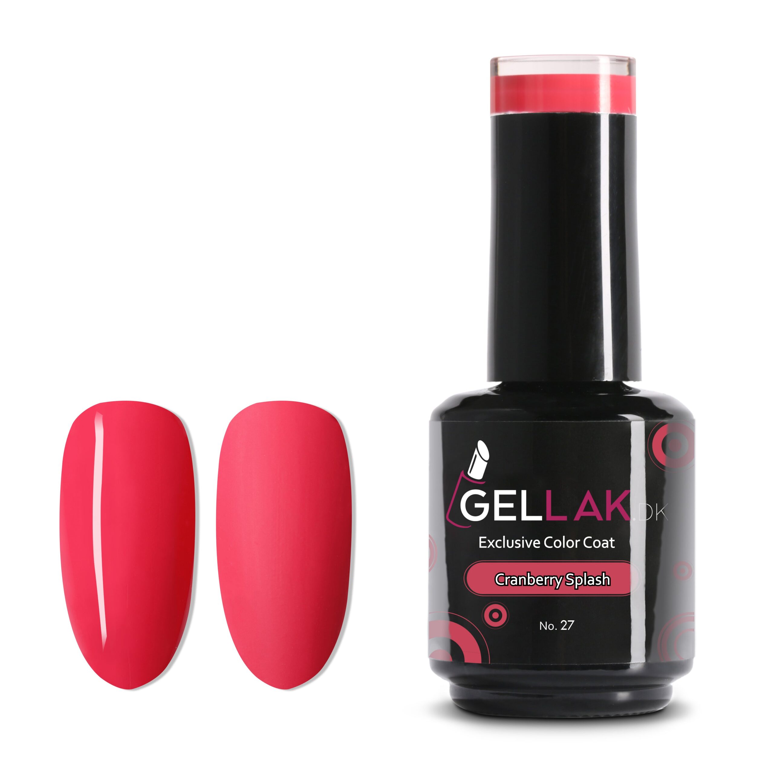 Gel Neglelak Rød 15 Ml Cranberry Splash No 27 Gellak Dk