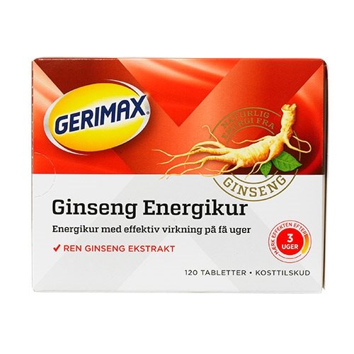Gerimax Ginseng Energikur Rød  120 Tab   128