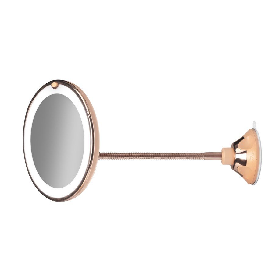 Gillian Jones X10 Led Light Goose-neck Suction Mirror Rosegold