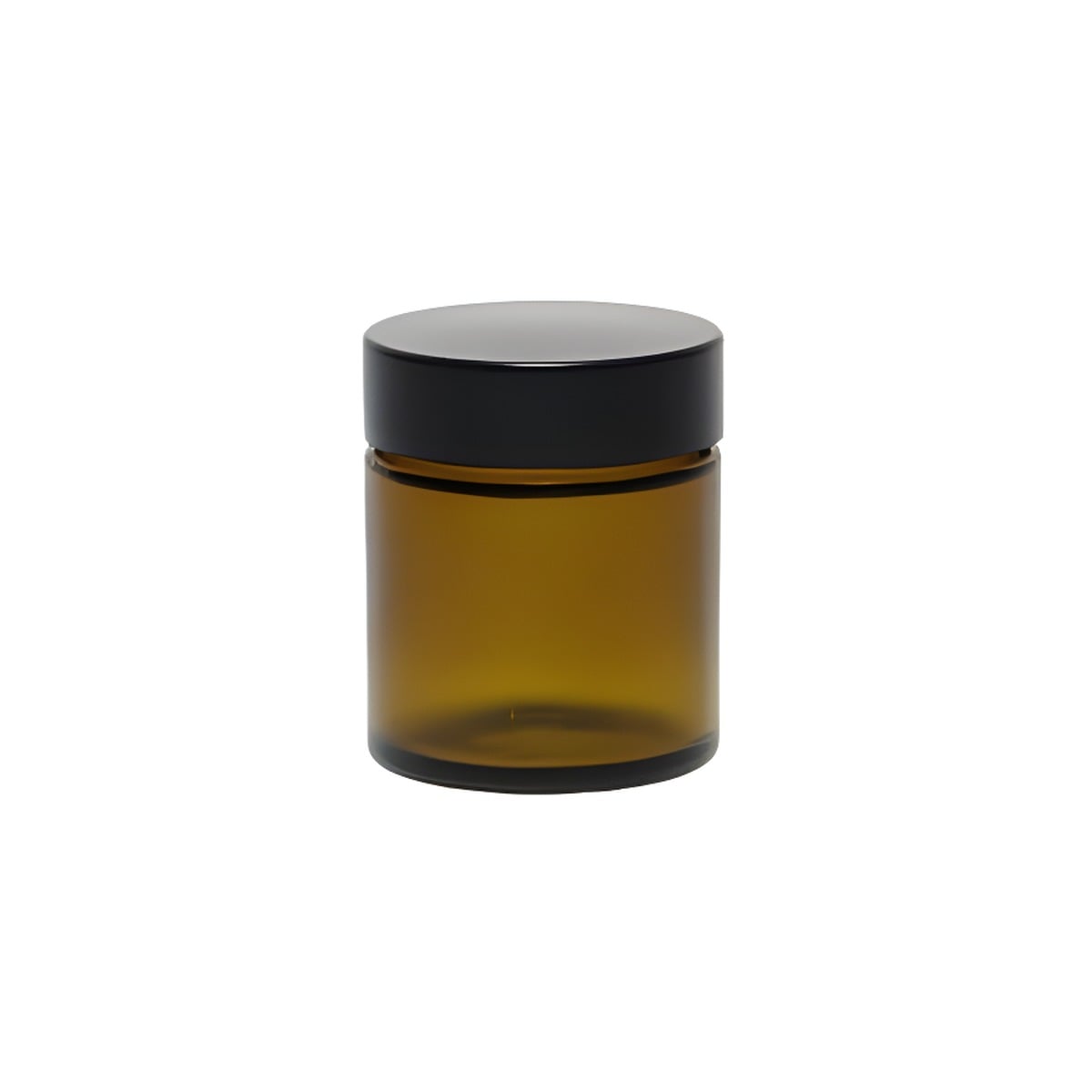 Glas Bøtte 30 Ml Brun Med Sort Låg Rund Tæt Lukning Hedenhus Creme Krukke Til Cremer Og Lotion 49x40 Mm