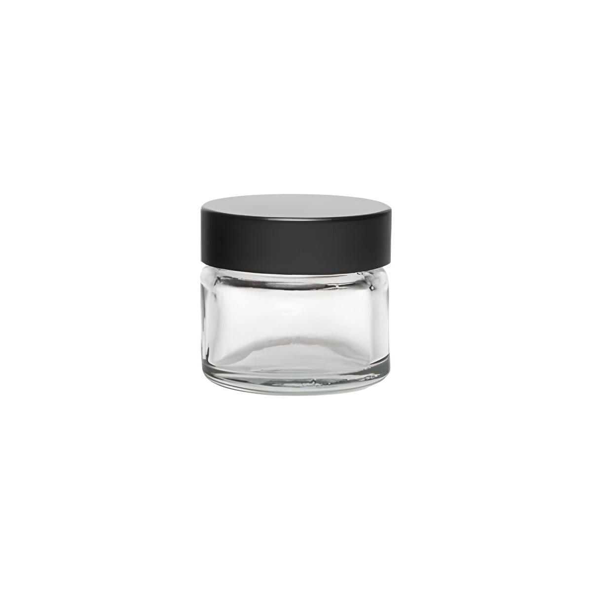 Glas Bøtte 15 Ml Klar Med Sort Skruelåg Og Tætningspude Hedenhus Til Cremer Lotions 40 Mm 37 Mm