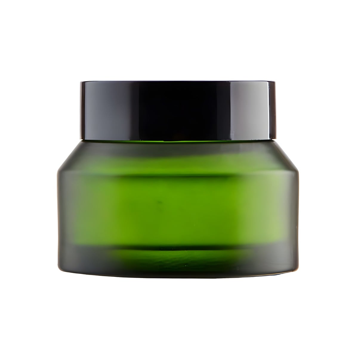 50 Ml Grøn Glas Creme Bøtte Med Sort Låg