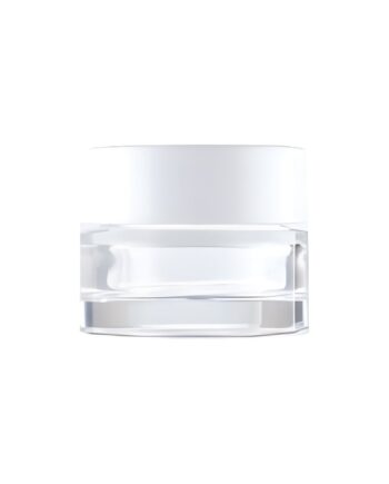 15 Ml  Klar Glas Creme Bøtte Med Hvidt Låg