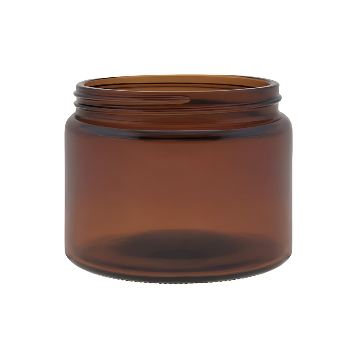 Glasbøtte Uden Låg 500 Ml Brun Glas  Ca  85 Mm Høj  110 Mm Diameter Hedenhus Sv100 R3 Perfekt Til Cremer  Lotions