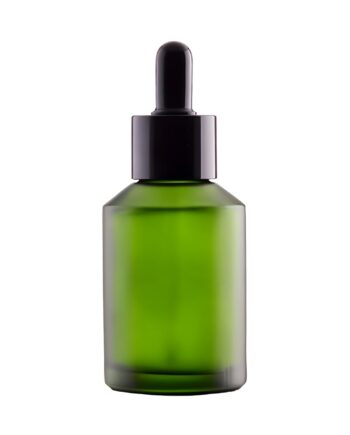 60 Ml  Grøn Glasflaske Med Pipettelåg