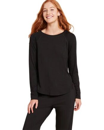 Goodnight Raglan Sleep Top Black