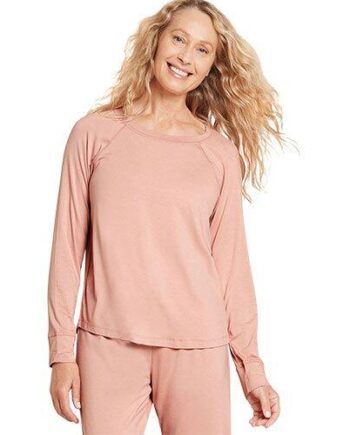 Goodnight Raglan Sleep Top Dusty Pink Str  Xs   Stk