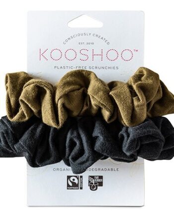 Hår Scrunchie Black Olive   Stk øko   Plastikfri   Pk