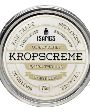 Isangs Kropscreme Til Ekstra Tør Hud  Uden Duft  75 Ml