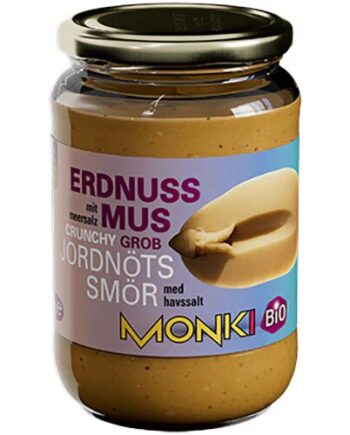 Jordnøddesmør Crunch   Monki 650 Gram