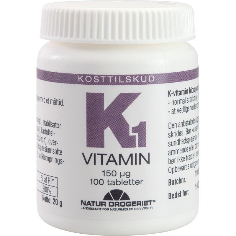 K1-vitamin 150 Ug 100 Tabletter
